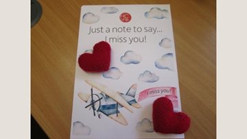 Wakefield care home Residents send knitted hearts to their loved ones